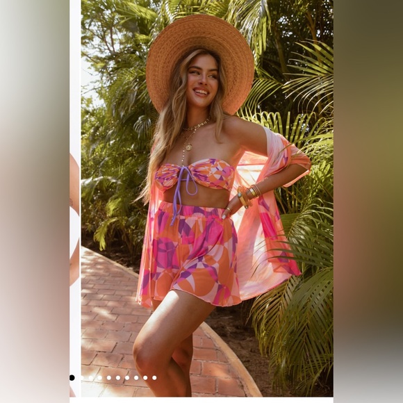 Show Me Your MUMU Sunset Daiquiri Blake Button Up Shirt Unisex - Picture 2 of 9